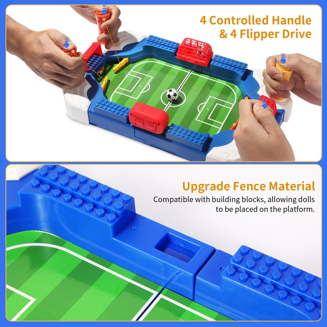 Interactive Tabletop Soccer Match - Dual Player Competition & Educational Board Game